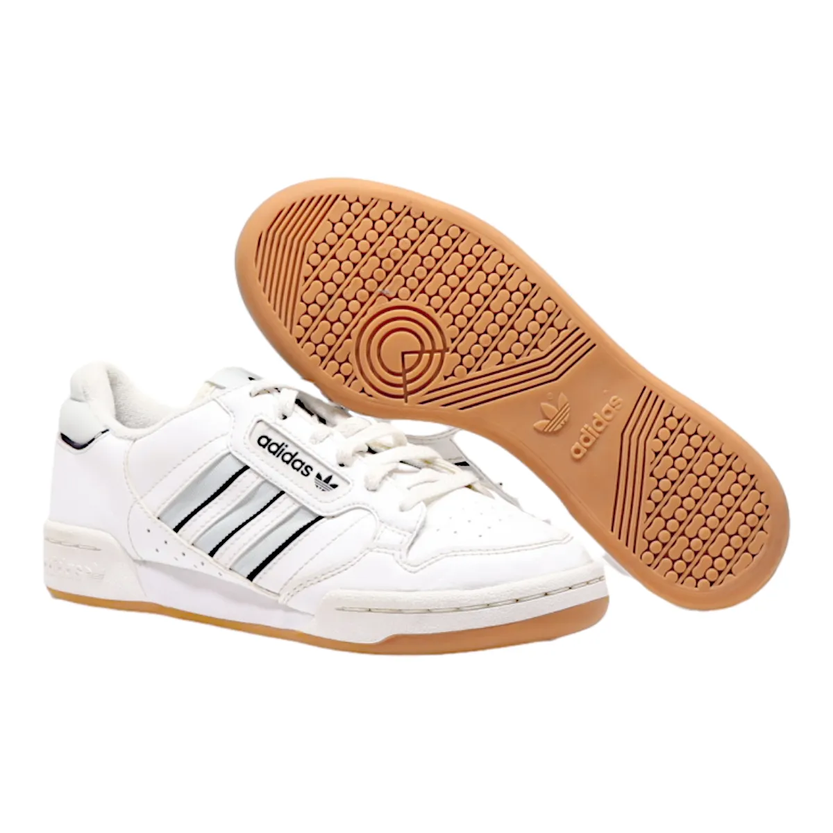 ADIDAS Continental 80 Sneaker Trainers White Leather Girls UK 5
