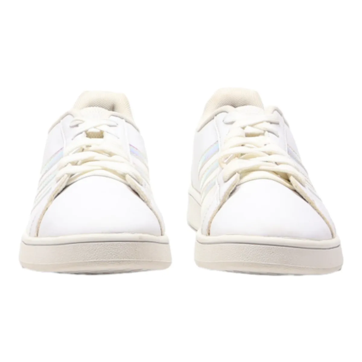 ADIDAS Court Sneaker Trainers White Leather Girls UK 3.5