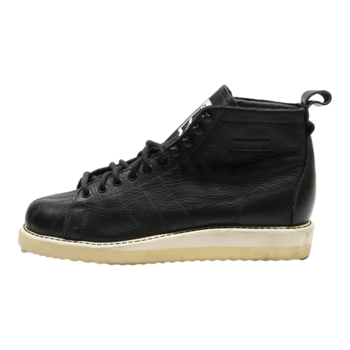 ADIDAS High Top Trainers Black Leather Womens UK 5