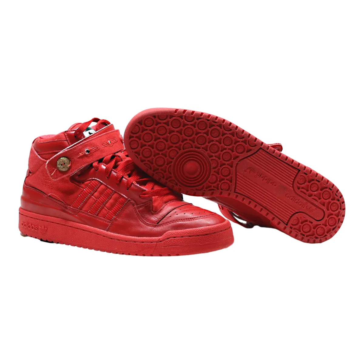 ADIDAS High Top Trainers Red Synthetic Mens UK 11