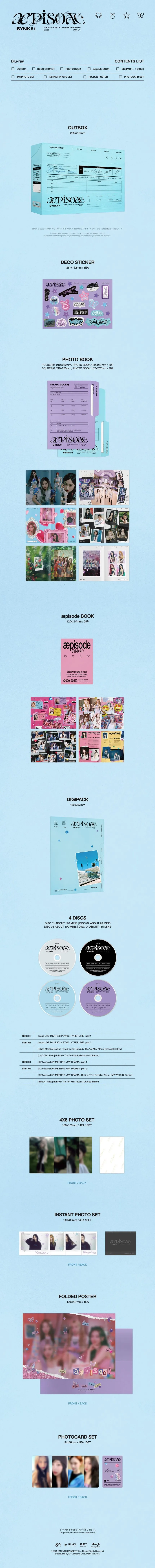 aespa - pisode SYNK#1 (Blu-Ray Version)   4-Cut Photo POB