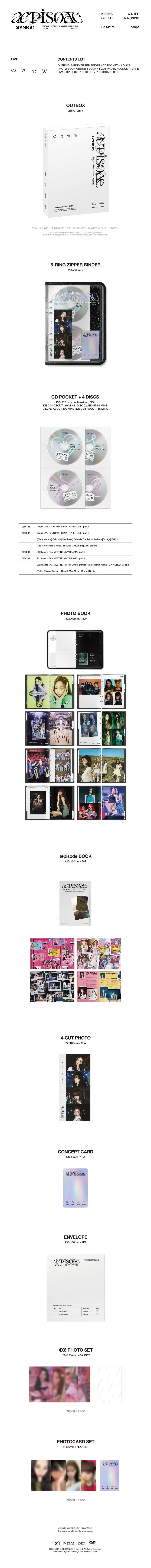 aespa - pisode SYNK#1 (DVD Version)   4-Cut Photo POB
