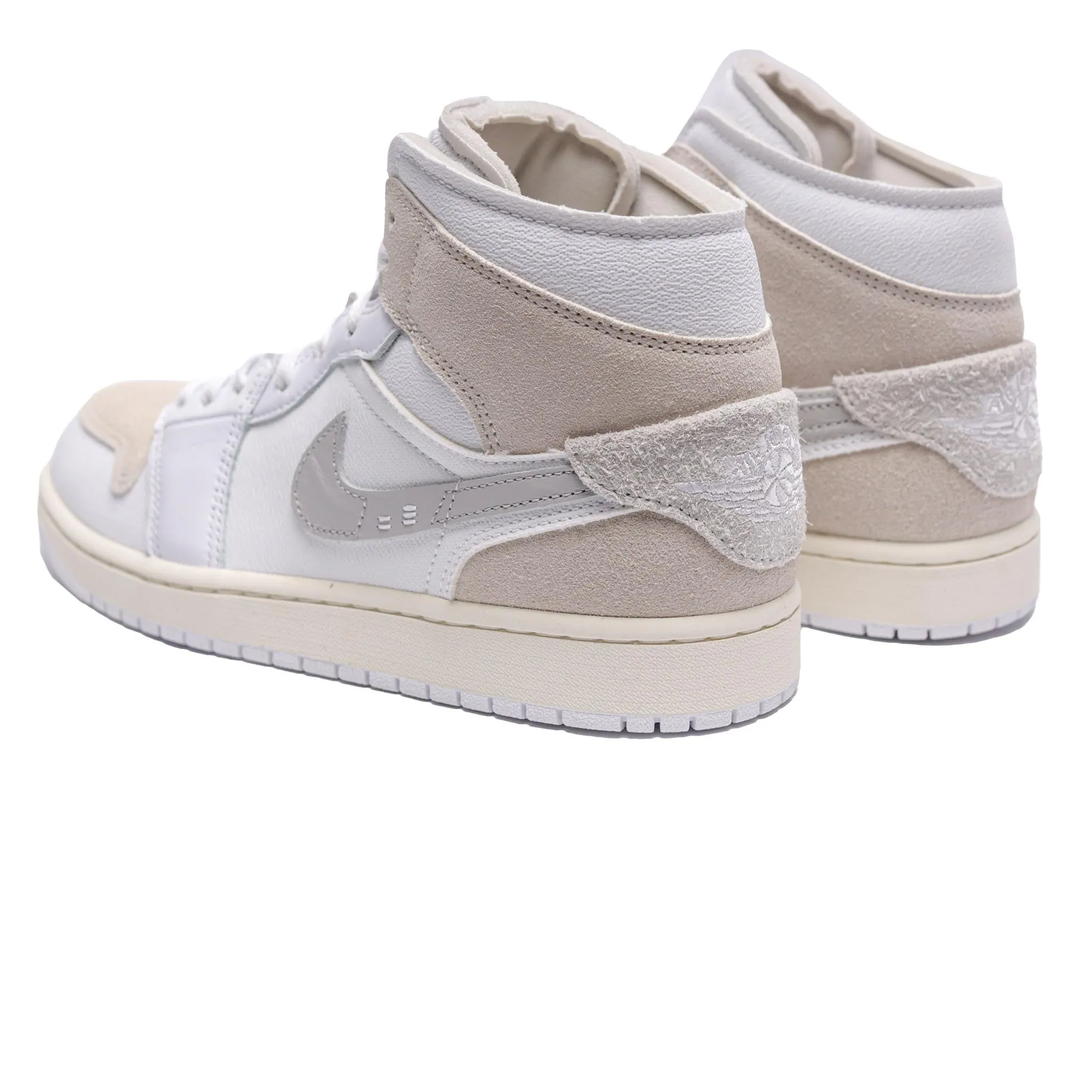 Air Jordan 1 Mid SE Craft 'Inside Out' White/Grey