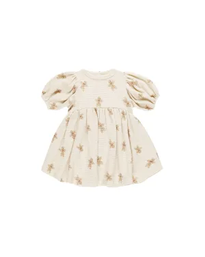 Baby Girls Dresses | Waffle Babydoll Dress- Gingerbread | Quincy Mae