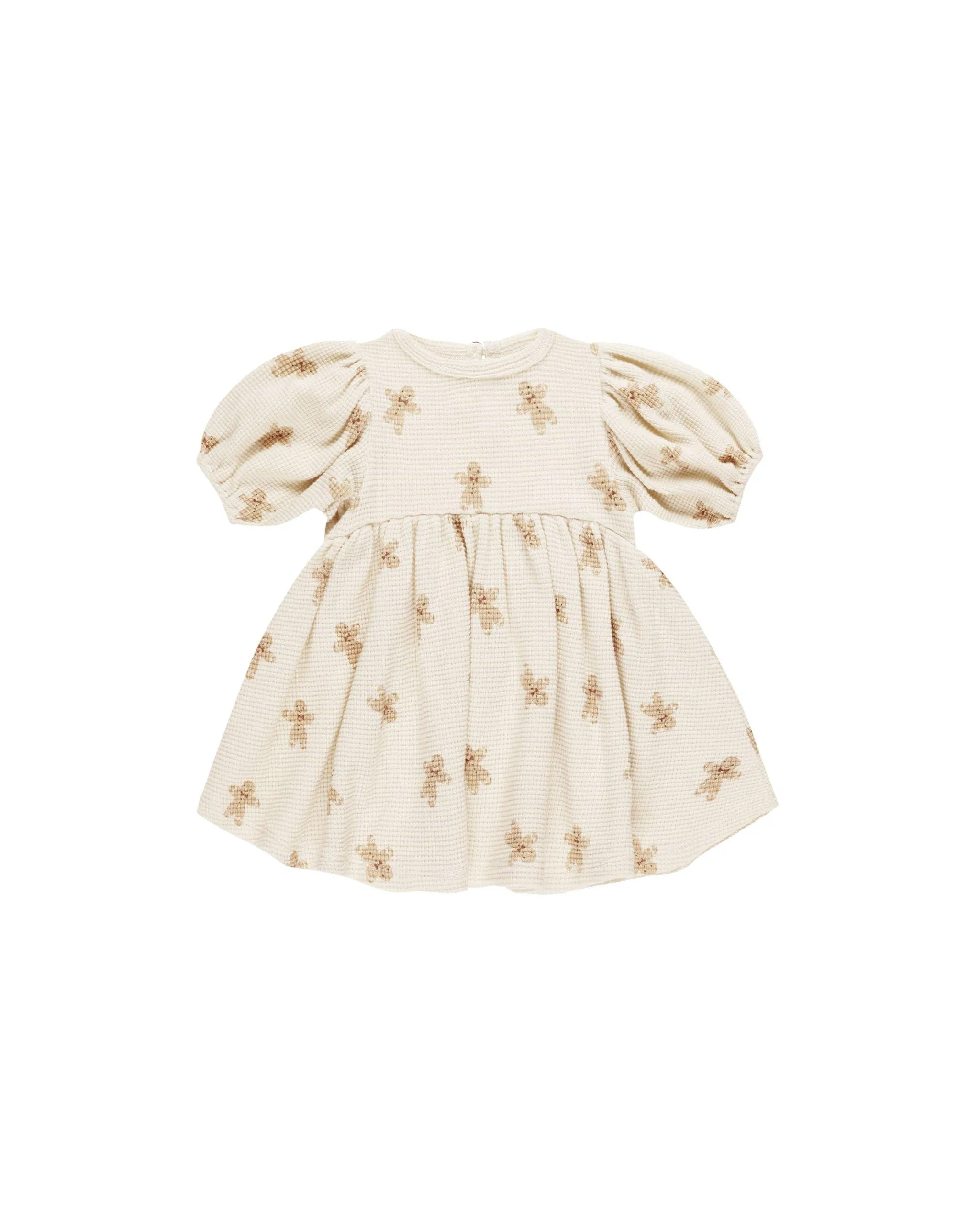 Baby Girls Dresses | Waffle Babydoll Dress- Gingerbread | Quincy Mae