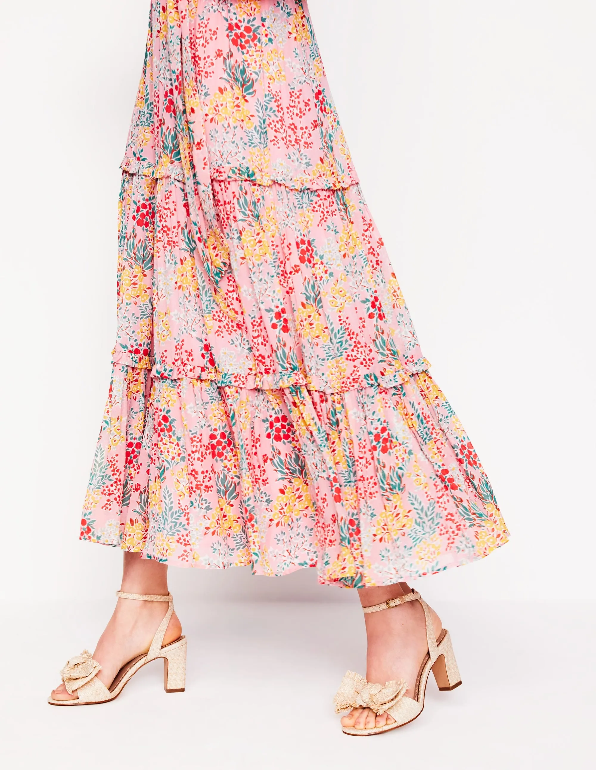 Bow Heeled Sandals-Natural