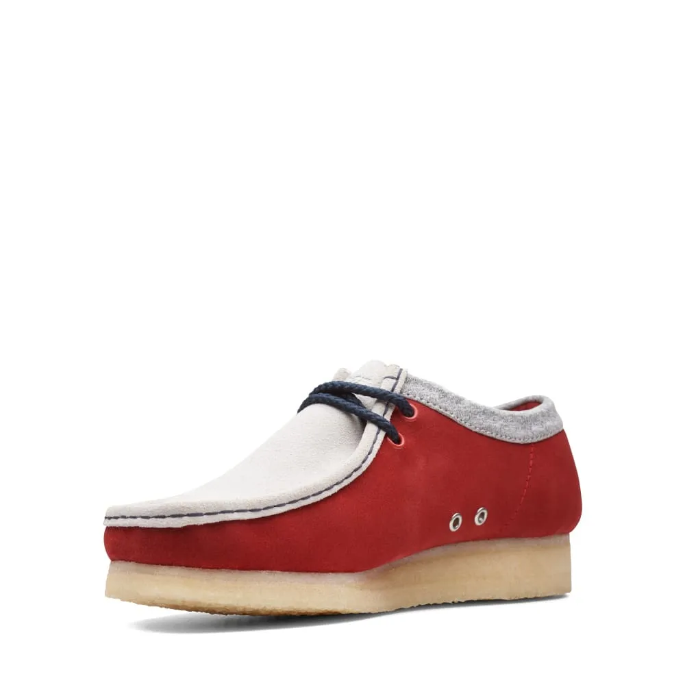 Clarks Originals Wallabee Low Vcy Men's Gray and Red Suede 26166291