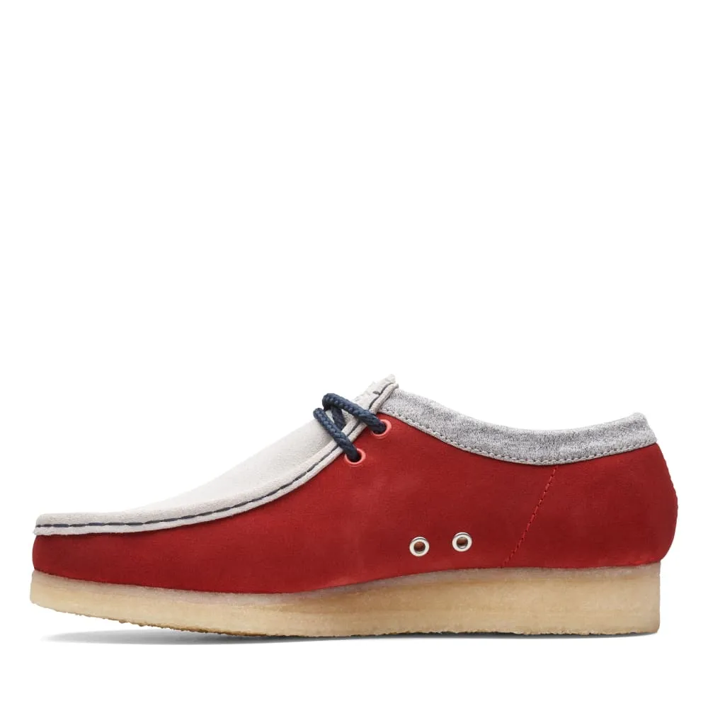 Clarks Originals Wallabee Low Vcy Men's Gray and Red Suede 26166291