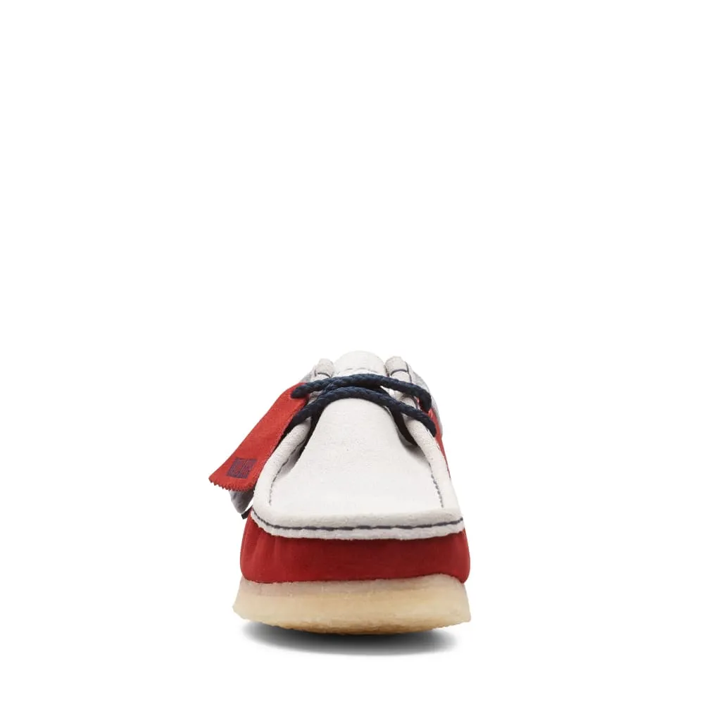 Clarks Originals Wallabee Low Vcy Men's Gray and Red Suede 26166291
