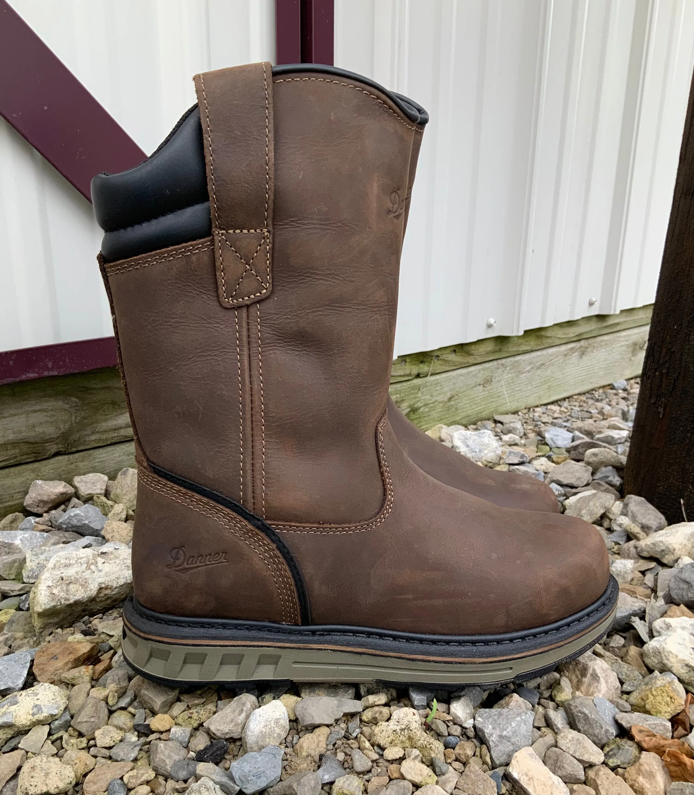 Danner Men's Wellington 11" Brown Waterproof And Slip Resistant Wedge Work Boots 12562