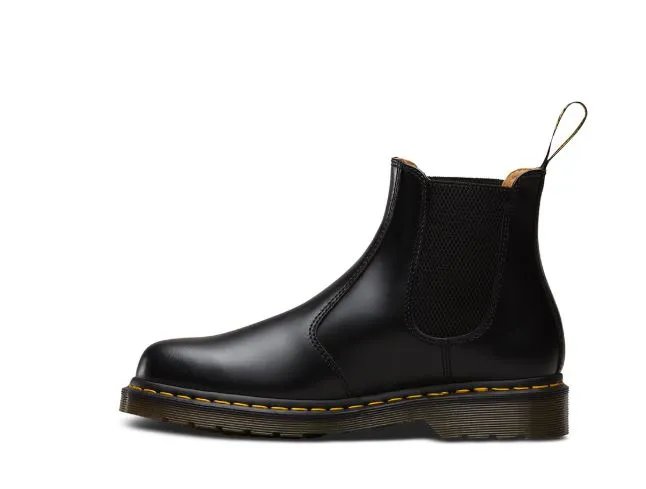 Dr Martens 2976 Chelsea Black Yellow Stitch