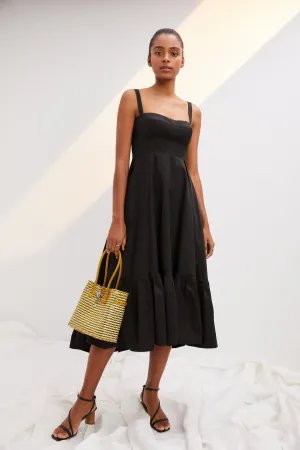 Flounced Elegant Maxi Dress