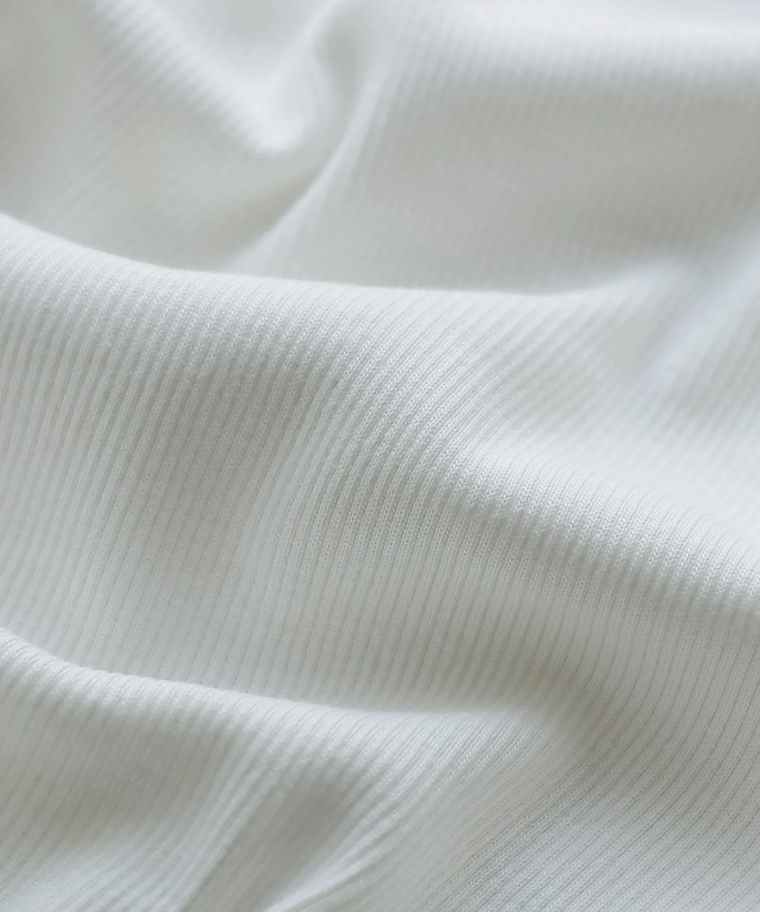 High-neck cotton rib tops