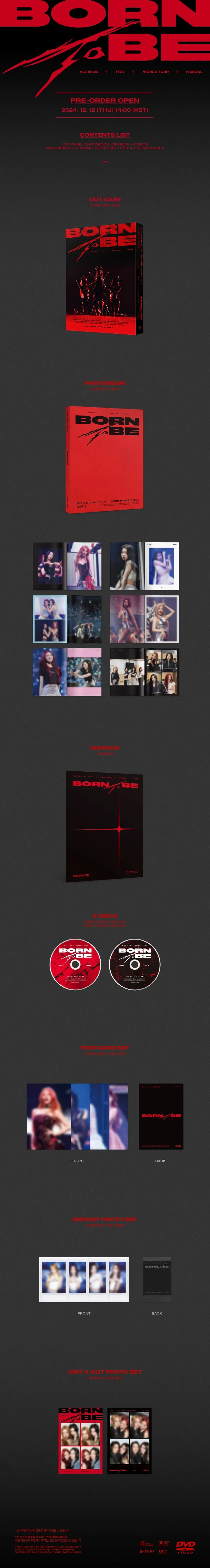 ITZY - 2nd World Tour 'BORN TO BE' in SEOUL (DVD Version)   POB Photocard Set