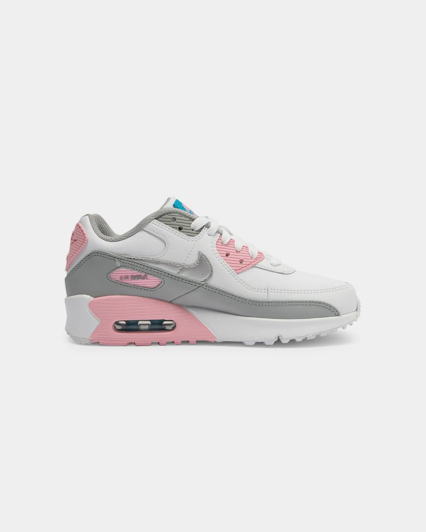 Nike Kids Air Max 90 LTR (GS) Grey/Silver/White