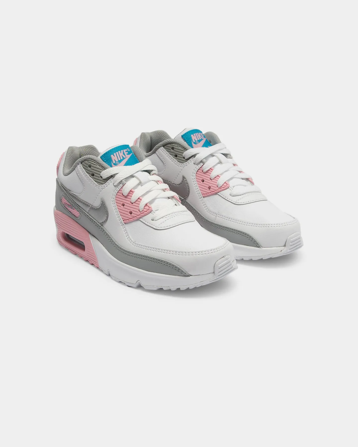 Nike Kids Air Max 90 LTR (GS) Grey/Silver/White