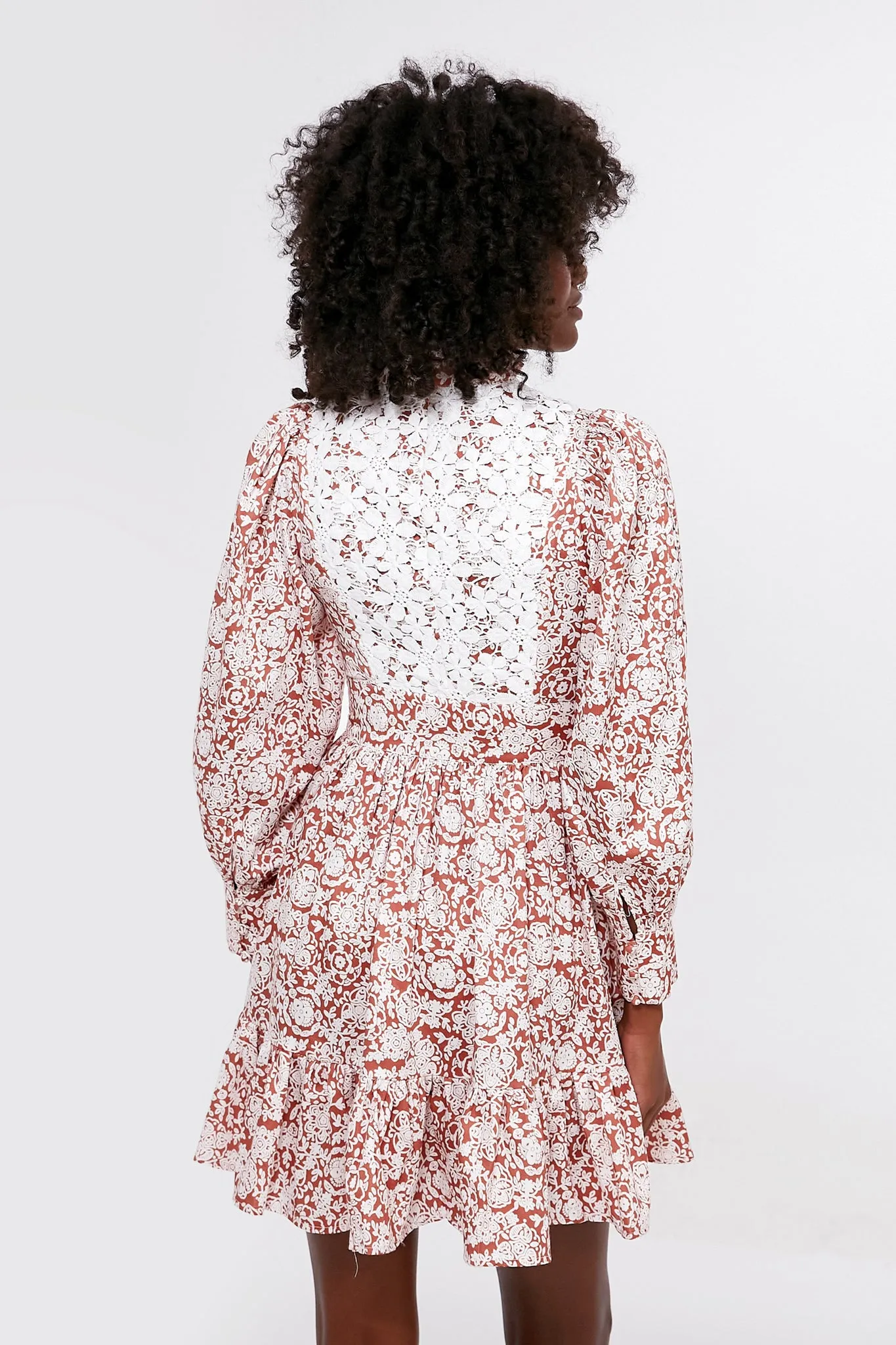 Orange Floral Cotton Emory Dress