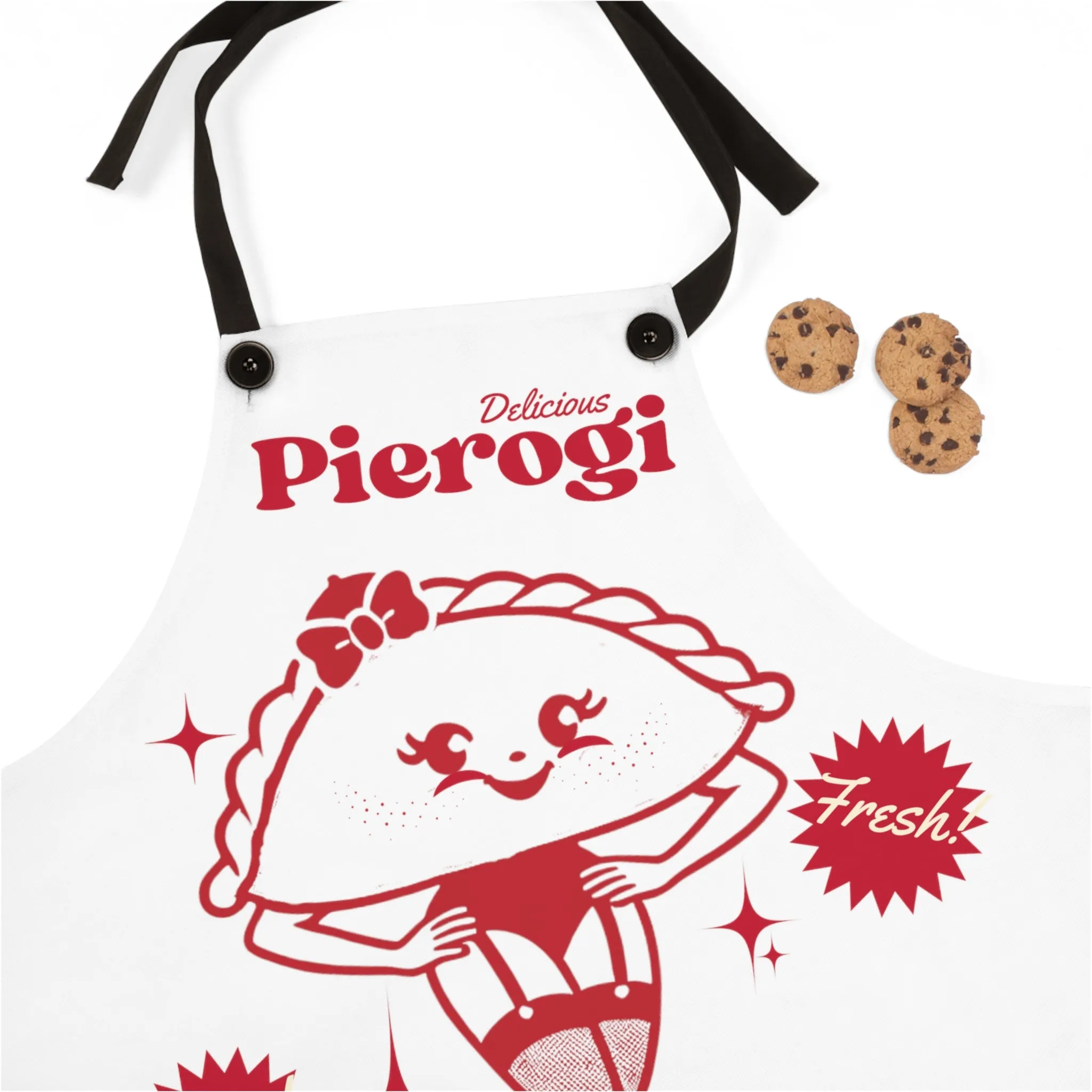 Pierogi Apron, Kitschy Apron (AOP), Polish Gift, Polish Pride, Pierogi Maker