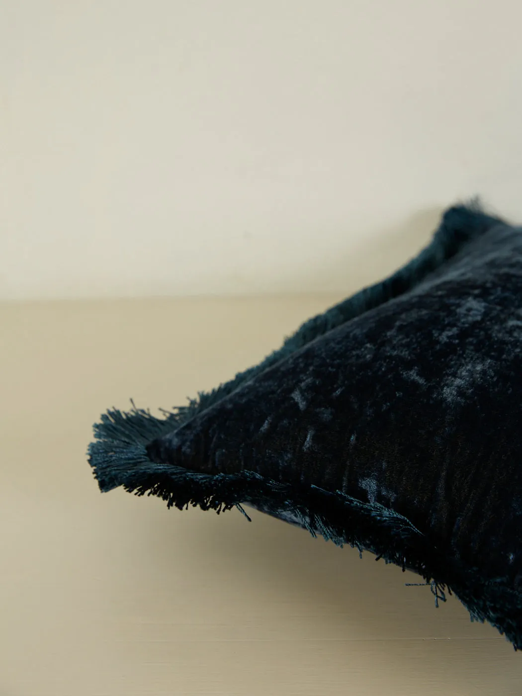 Rectangular Cushion 30x40 - Indigo with Indigo Fringe