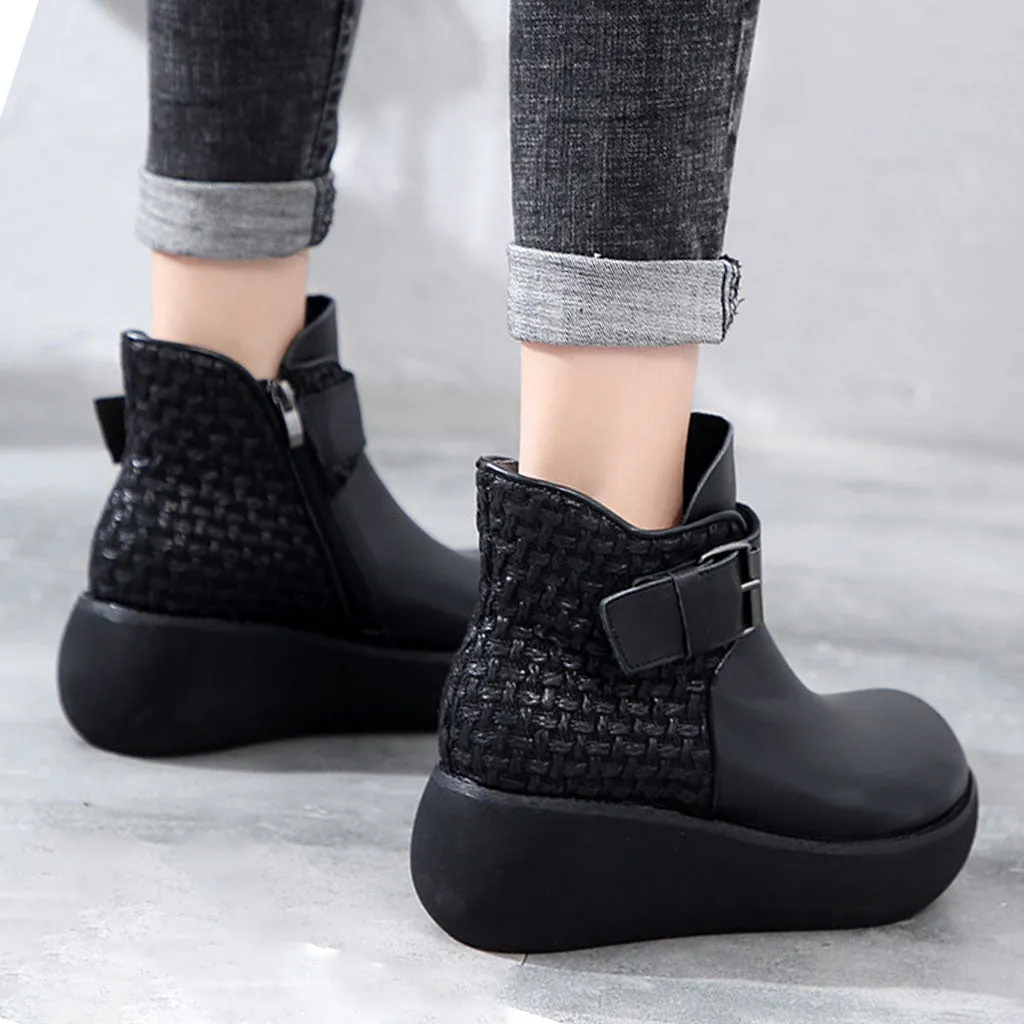 Retro Handmade Waterproof Boots | Gift Shoes
