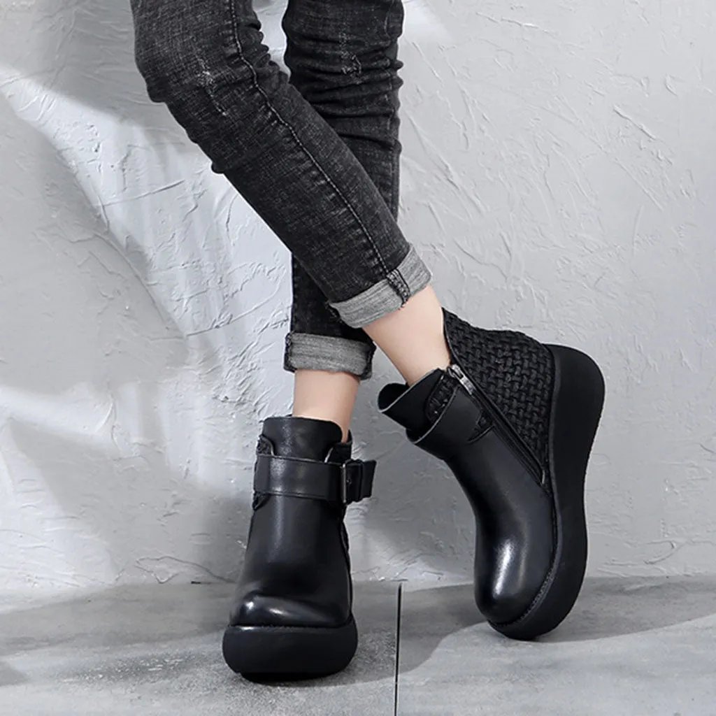 Retro Handmade Waterproof Boots | Gift Shoes