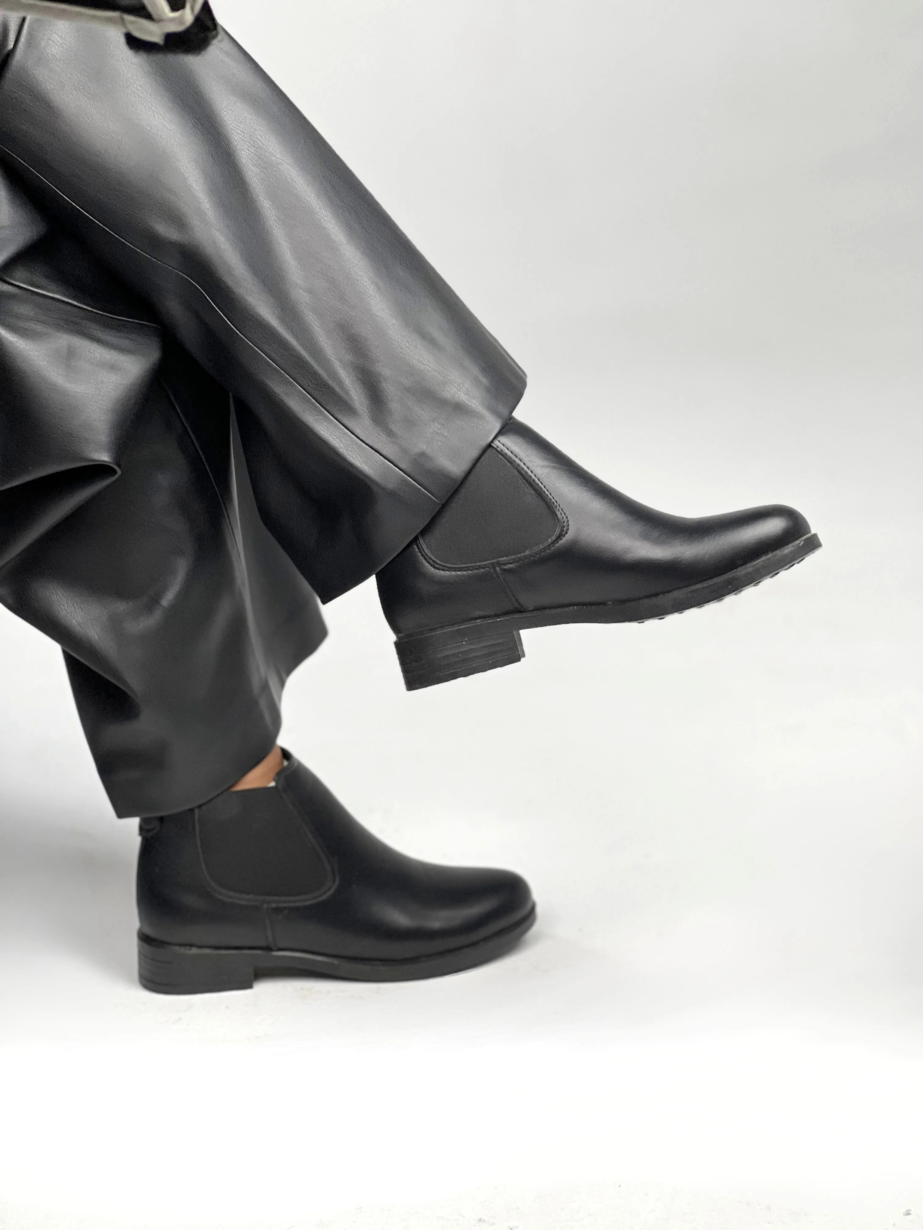 SEQWL square toe block heel ankle boots