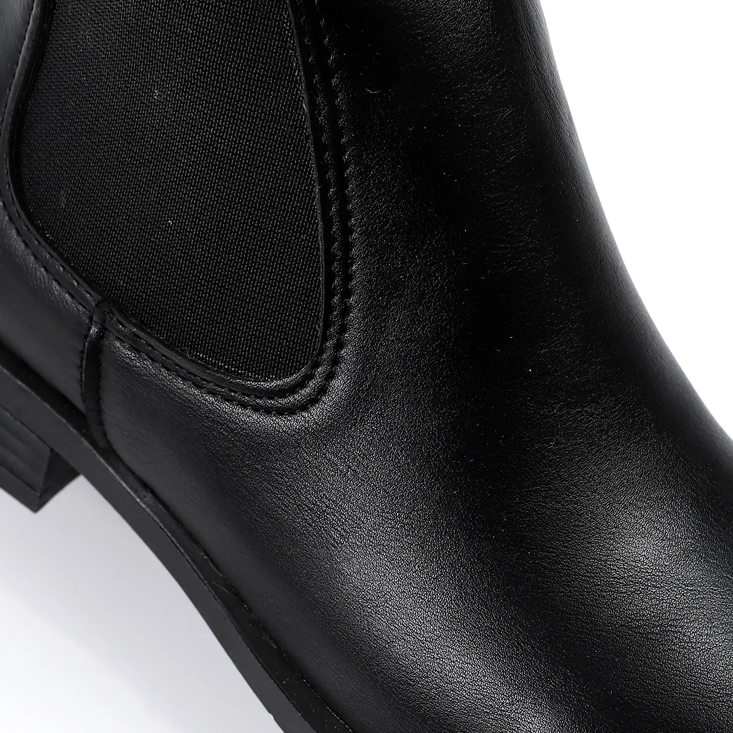 SEQWL square toe block heel ankle boots