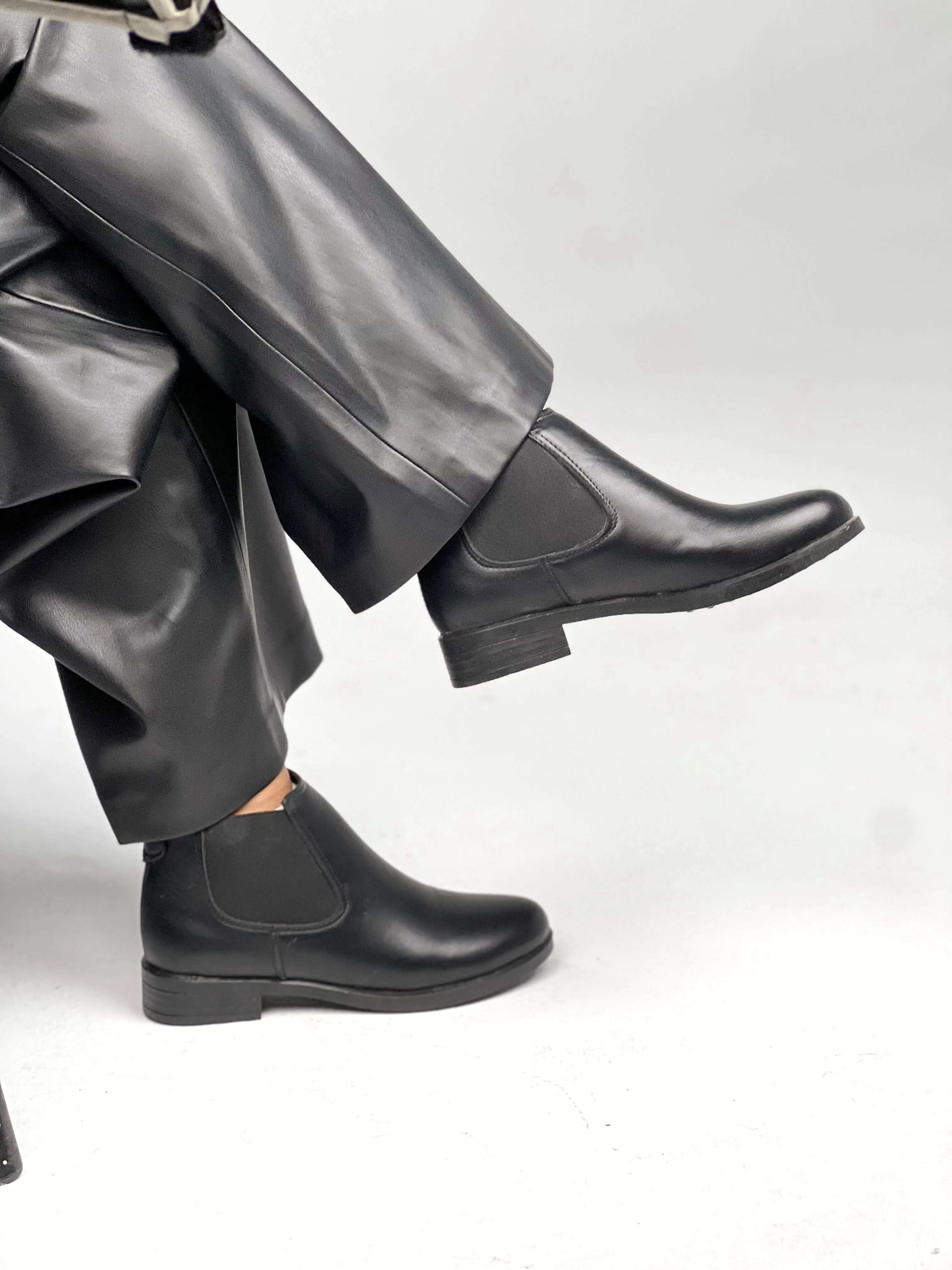 SEQWL square toe block heel ankle boots