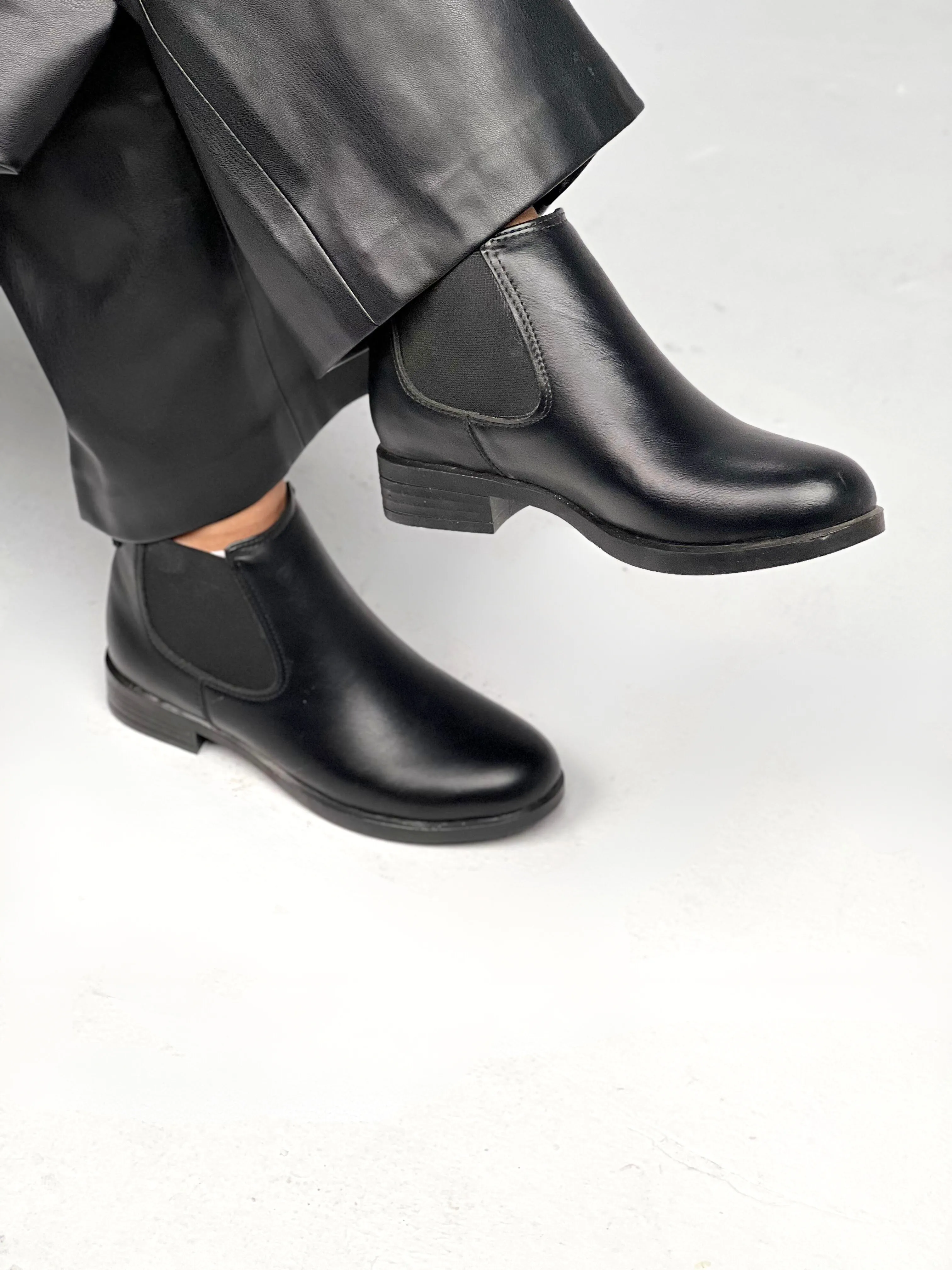 SEQWL square toe block heel ankle boots
