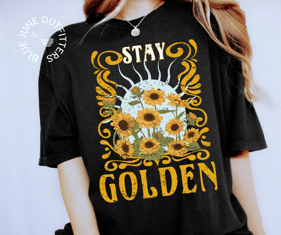 Stay Golden | Retro Hippie Comfort Colors Tee