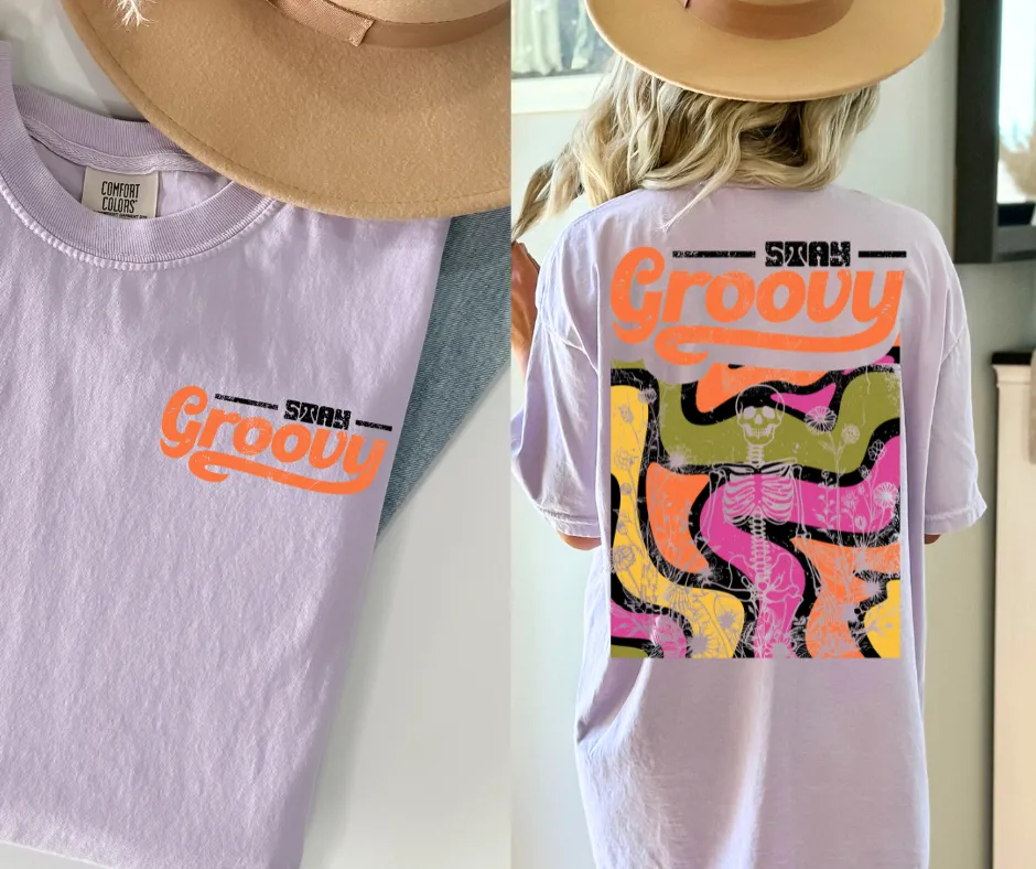 Stay Groovy Skeleton | Comfort Colors Hippie Tee