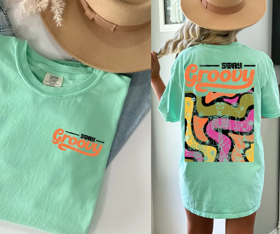Stay Groovy Skeleton | Comfort Colors Hippie Tee