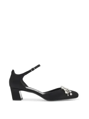 Verity Satin Block Heel Slingbacks