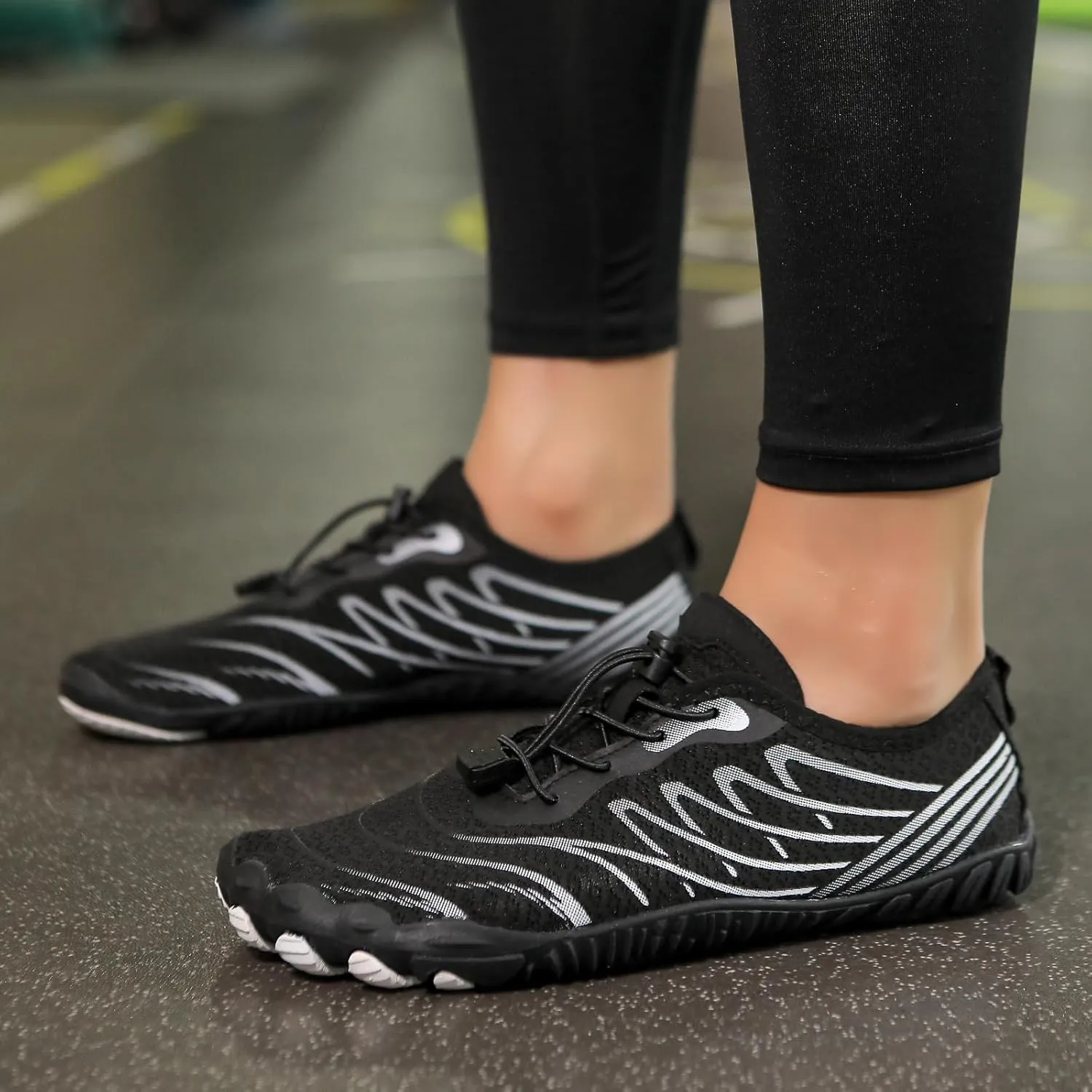 Water Hiking Shoes for Women Men, Unisex Grounded Footwear with Wide Toe Box & Non-Slip, Breathable Quick Dry Aqua Swim Shoes, Barefoot Sneakers for Walking Trail Running Swimming Outdoor