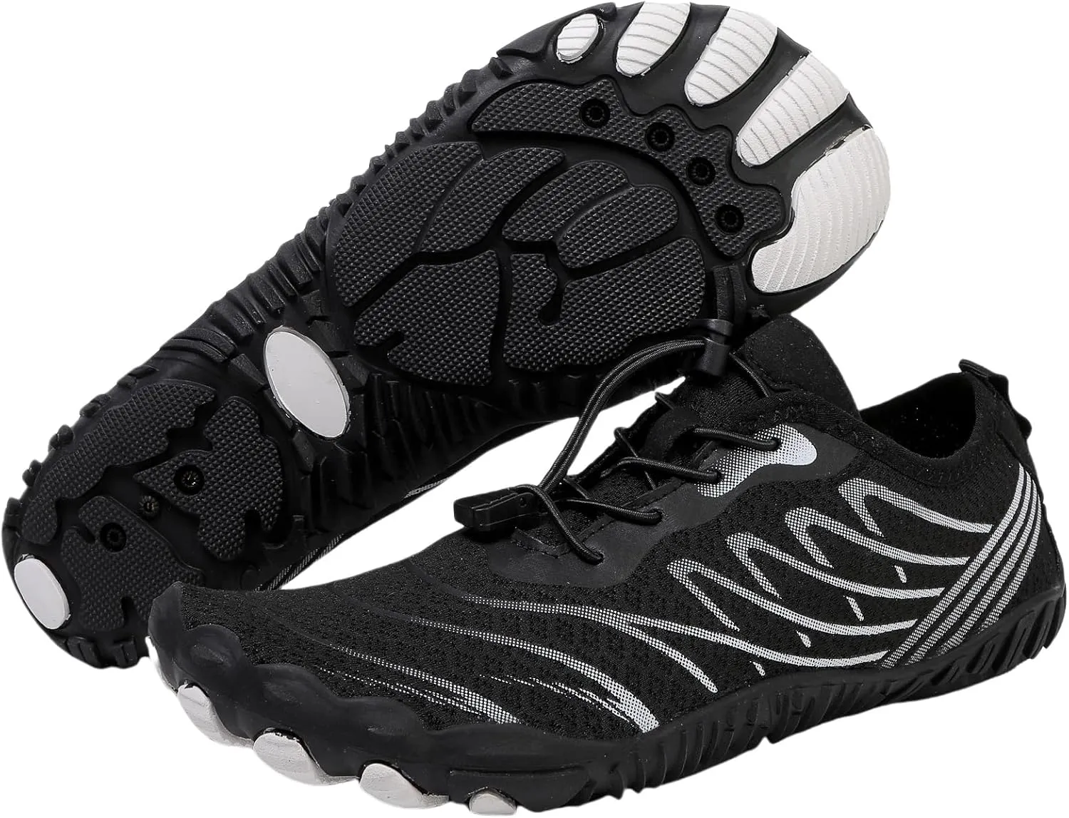 Water Hiking Shoes for Women Men, Unisex Grounded Footwear with Wide Toe Box & Non-Slip, Breathable Quick Dry Aqua Swim Shoes, Barefoot Sneakers for Walking Trail Running Swimming Outdoor